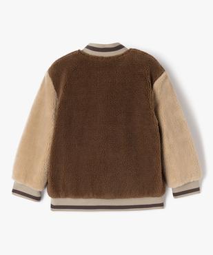 Sweat boutonné en maille peluche garçon vue4 - GEMO (ENFANT) - GEMO