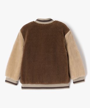 Sweat boutonné en maille peluche garçon vue4 - GEMO (ENFANT) - GEMO