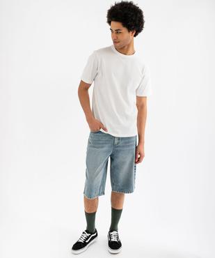 Bermuda en jean délavé large homme vue4 - GEMO 4G HOMME - GEMO