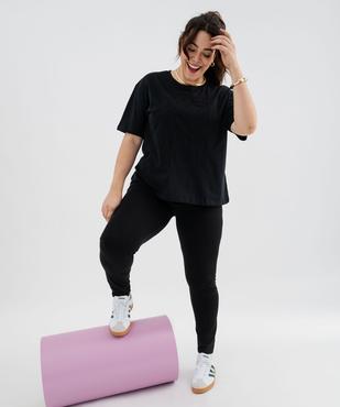 Legging femme grande taille uni en coton stretch vue10 - GEMO 4G GT - GEMO