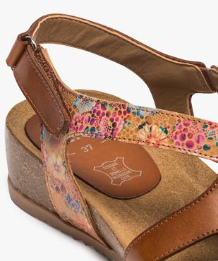 Sandales femme confort à scratch et talon compensé vue6 - GEMO (CONFORT) - GEMO
