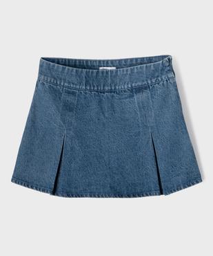 Jupe-short en jean coupe large fille vue1 - GEMO 4G FILLE - GEMO