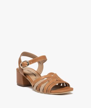 Sandales femme dessus fines brides en cuir – Pierre Cardin vue2 - PIERRE CARDIN D - GEMO