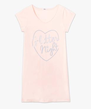 Chemise de nuit femme à manches courtes et col V vue4 - GEMO(HOMWR FEM) - GEMO