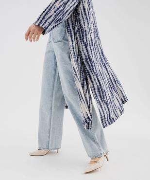 Blouse longue manches 3/4 en viscose tie-and-dye femme vue2 - GEMO(FEMME PAP) - GEMO