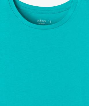 Tee-shirt manches courtes et col rond fille vue2 - GEMO 4G FILLE - GEMO