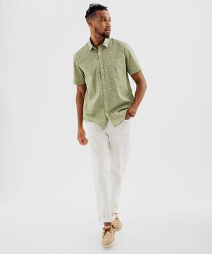 Chemise à manches courtes à motifs fleuris coupe regular homme vue4 - GEMO 4G HOMME - GEMO