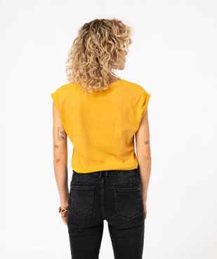 Tee-shirt manches courtes imprimé coupe loose femme vue3 - GEMO 4G FEMME - GEMO