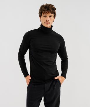 Tee-shirt uni col roulé homme vue1 - GEMO 4G HOMME - GEMO