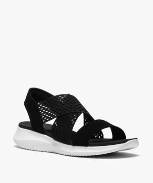 Sandales femme à brides élastiquées ajourées - Skechers vue2 - SKECHERS - GEMO