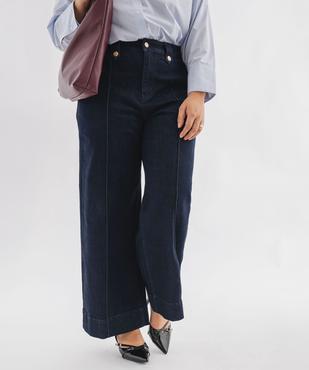 Jean wide leg taille haute femme grande taille vue2 - GEMO (G TAILLE) - GEMO
