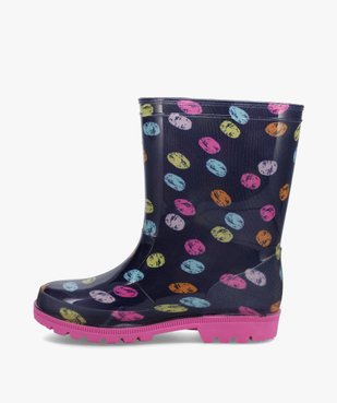 Bottes de pluie fille multicolores à pois vue3 - GEMO (ENFANT) - GEMO