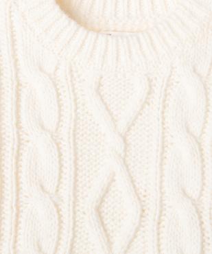 Pull à torsades avec bas en dentelle bébé fille vue3 - GEMO(BEBE DEBT) - GEMO