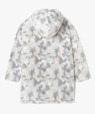 Veste d’intérieur à capuche en maille peluche fille vue3 - GEMO (JUNIOR) - GEMO