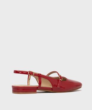 Ballerines vernies slingback à bout carré et brides femme - Follow Me vue4 - FOLLOW ME - GEMO