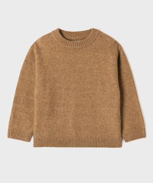 Pull à col rond en maille moelleuse et extensible garçon vue1 - GEMO (ENFANT) - GEMO