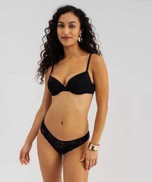 Culotte en microfibre et dentelle femme (lot de 2) vue3 - GEMO(HOMWR FEM) - GEMO