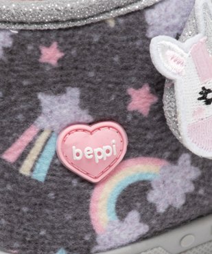 Chaussons bébé fille bottillons à scratch licorne - Beppi vue6 - BEPPI - GEMO