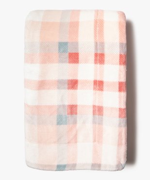 Plaid bi-matières à motif tartan vue1 - GEMO (ACCESS) - GEMO