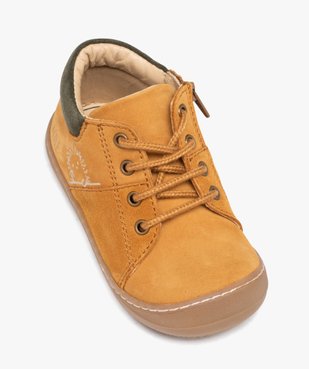 Chaussures en cuir avec zip et lacets bébé garçon - NA! vue5 - NA! - GEMO