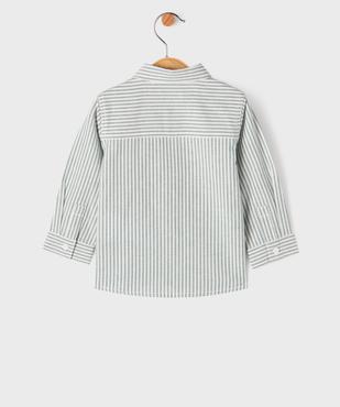 Chemise rayée en coton bébé garçon vue3 - GEMO 4G BEBE - GEMO