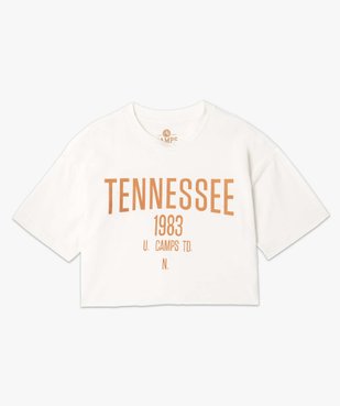 Tee-shirt femme coupe courte avec inscription – Camps United vue4 - CAMPS UNITED - GEMO