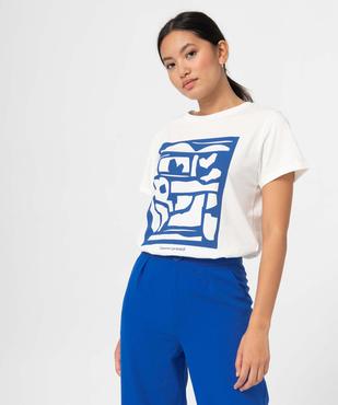 Tee-shirt femme avec large motif sur l'avant vue2 - GEMO(FEMME PAP) - GEMO