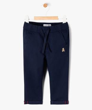 Pantalon chino avec taille élastique bébé garçon - LuluCastagnette vue1 - LULUCASTAGNETTE - GEMO
