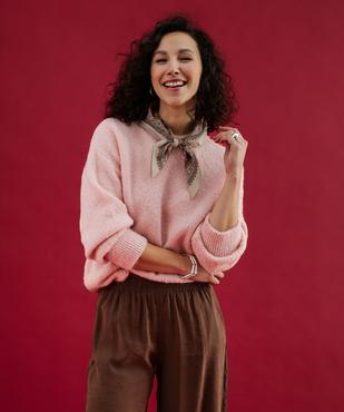 Pull en maille douillette coupe loose femme vue2 - GEMO(FEMME PAP) - GEMO