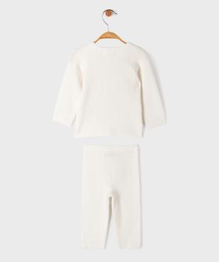 Ensemble 2 pièces en maille bébé fille : pull et pantalon vue3 - GEMO 4G BEBE - GEMO