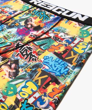 Boxer en microfibre à motifs graffitis homme - Freegun  vue2 - FREEGUN - GEMO