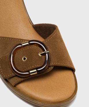 Mules à talon dessus cuir femme - Tanéo vue6 - TANEO - GEMO