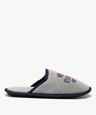 Chaussons homme mules plates brodées "Réveil en cours" vue1 - GEMO(HOMWR HOM) - GEMO