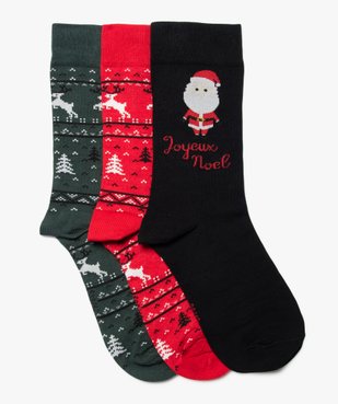Chaussettes spéciales Noël homme dans coffret cadeau (lot de 3) vue2 - GEMO(HOMWR HOM) - GEMO
