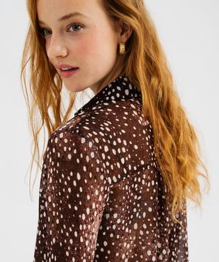 Chemise col chemise imprimée femme vue4 - GEMO 4G FEMME - GEMO
