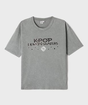 Tee-shirt col rond imprimé fille - K-Pop Demon Hunters vue1 - KPOP DEMON HUNTERS - GEMO