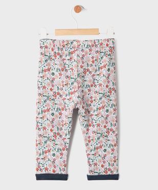 Legging réversible uni et imprimé bébé fille vue3 - GEMO 4G BEBE - GEMO