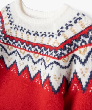Pull de Noël avec touches pailletées fille vue2 - GEMO (ENFANT) - GEMO