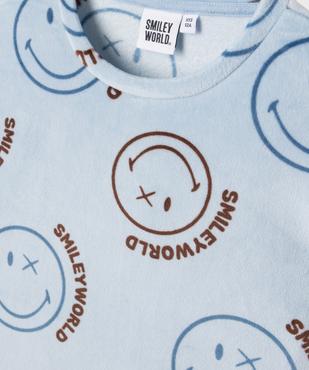 Pyjama en velours imprimé fille - Smiley World vue2 - SMILEY WORLD - GEMO