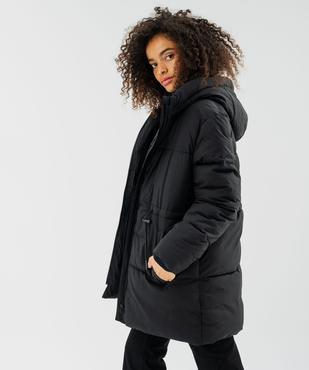 Doudoune mi-longue à capuche femme vue2 - GEMO(FEMME PAP) - GEMO