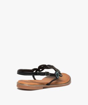 Sandales femme à entre-doigts ajourées à strass vue4 - GEMO (CASUAL) - GEMO