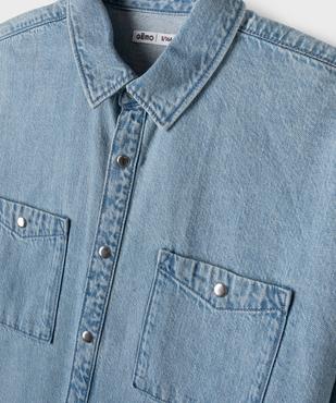 Chemise en jean coupe oversize fille vue2 - GEMO (JUNIOR) - GEMO