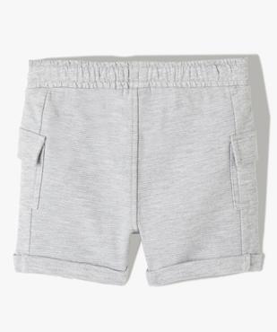 Short bébé garçon en maille texturée et ceinture élastique vue3 - GEMO(BEBE DEBT) - GEMO
