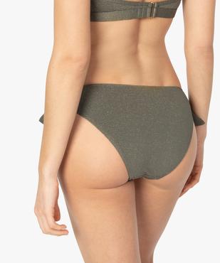 Bas de maillot de bain femme pailleté avec petits noeuds vue2 - GEMO (PLAGE) - GEMO