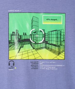 Tee-shirt garçon à manches courtes imprimé geek vue3 - GEMO (JUNIOR) - GEMO