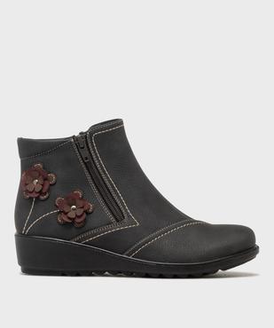 Boots confort à talon compensé avec motifs fleurs femme vue1 - G'FLEX - GEMO