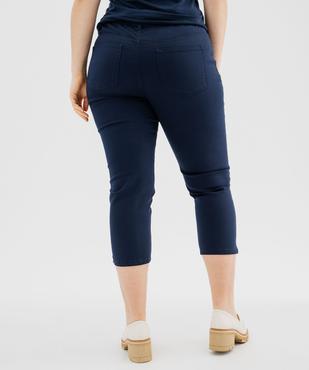 Pantacourt en toile extensible coupe ajustée femme grande taille vue7 - GEMO 4G GT - GEMO