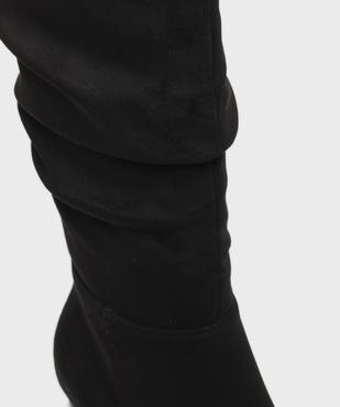 Bottes en suédine avec tige drapée femme - Follow Me vue6 - FOLLOW ME - GEMO
