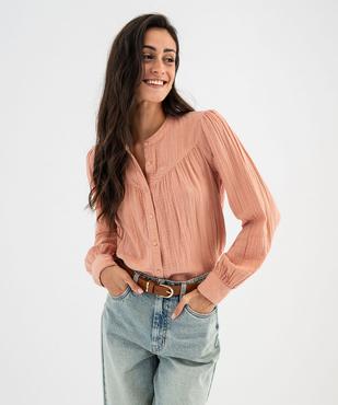 Chemise en gaze de coton femme vue1 - GEMO(FEMME PAP) - GEMO