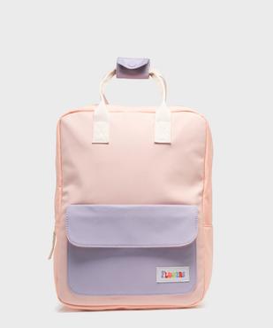 Sac à dos tricolore en toile fille  vue1 - GEMO (ENFANT) - GEMO